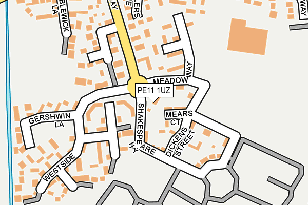 PE11 1UZ map - OS OpenMap – Local (Ordnance Survey) PE11 1UZ map - OS OpenMap – Local (Ordnance Survey)