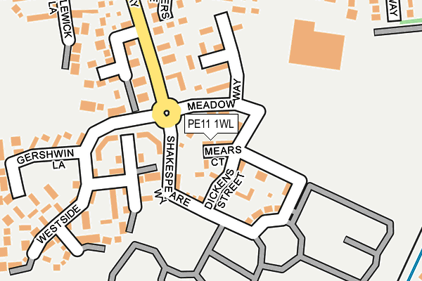 PE11 1WL map - OS OpenMap – Local (Ordnance Survey) PE11 1WL map - OS OpenMap – Local (Ordnance Survey)