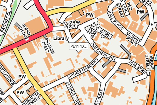 PE11 1XL map - OS OpenMap – Local (Ordnance Survey) PE11 1XL map - OS OpenMap – Local (Ordnance Survey)