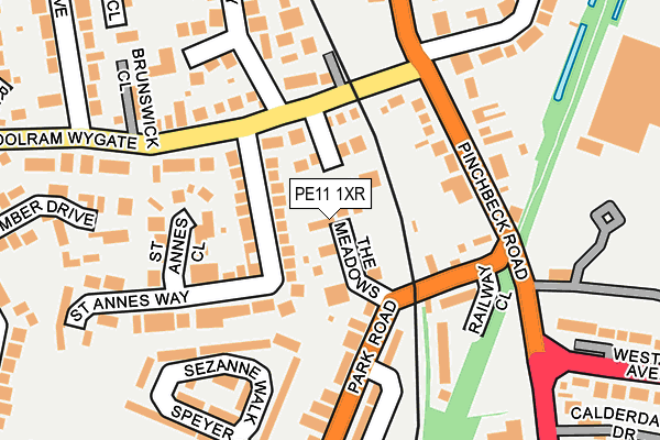 PE11 1XR map - OS OpenMap – Local (Ordnance Survey) PE11 1XR map - OS OpenMap – Local (Ordnance Survey)