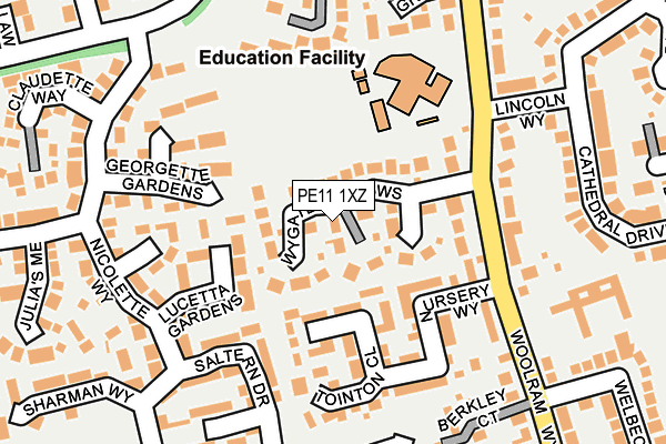 PE11 1XZ map - OS OpenMap – Local (Ordnance Survey) PE11 1XZ map - OS OpenMap – Local (Ordnance Survey)