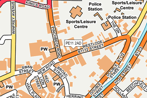 PE11 2AD map - OS OpenMap – Local (Ordnance Survey) PE11 2AD map - OS OpenMap – Local (Ordnance Survey)