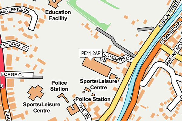 PE11 2AP map - OS OpenMap – Local (Ordnance Survey) PE11 2AP map - OS OpenMap – Local (Ordnance Survey)