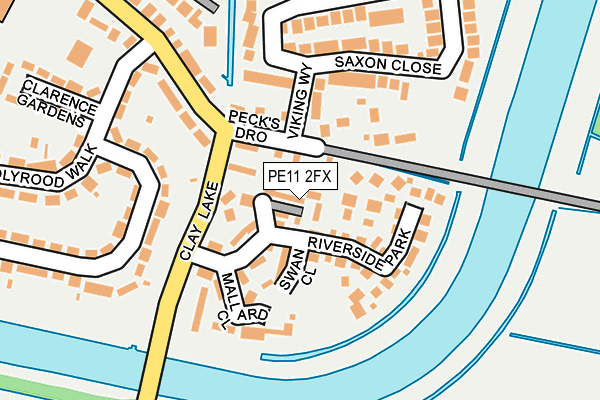 PE11 2FX map - OS OpenMap – Local (Ordnance Survey) PE11 2FX map - OS OpenMap – Local (Ordnance Survey)