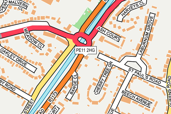 PE11 2HG map - OS OpenMap – Local (Ordnance Survey) PE11 2HG map - OS OpenMap – Local (Ordnance Survey)