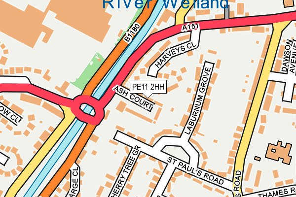 PE11 2HH map - OS OpenMap – Local (Ordnance Survey) PE11 2HH map - OS OpenMap – Local (Ordnance Survey)