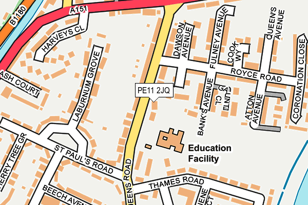 PE11 2JQ map - OS OpenMap – Local (Ordnance Survey) PE11 2JQ map - OS OpenMap – Local (Ordnance Survey)