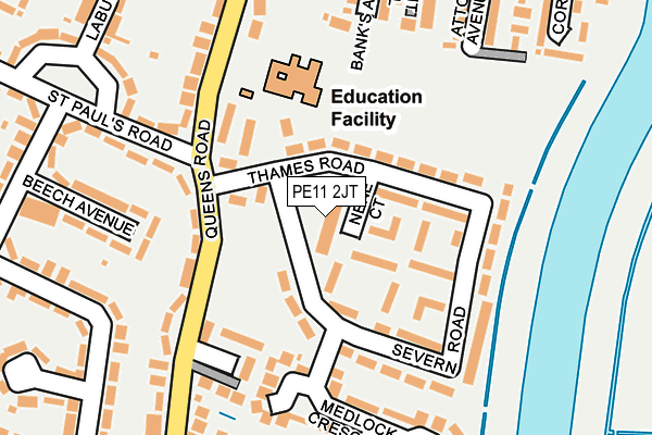 PE11 2JT map - OS OpenMap – Local (Ordnance Survey)