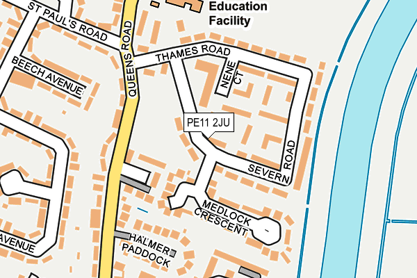 PE11 2JU map - OS OpenMap – Local (Ordnance Survey) PE11 2JU map - OS OpenMap – Local (Ordnance Survey)