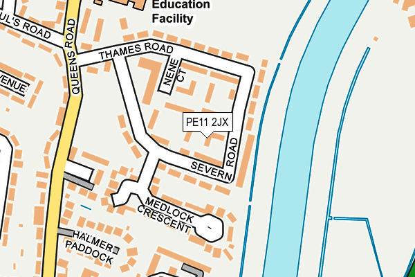 PE11 2JX map - OS OpenMap – Local (Ordnance Survey) PE11 2JX map - OS OpenMap – Local (Ordnance Survey)