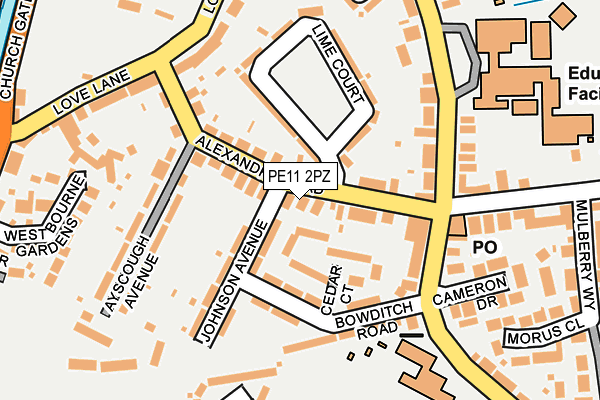 PE11 2PZ map - OS OpenMap – Local (Ordnance Survey) PE11 2PZ map - OS OpenMap – Local (Ordnance Survey)