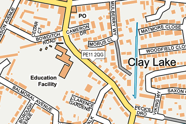 PE11 2QG map - OS OpenMap – Local (Ordnance Survey) PE11 2QG map - OS OpenMap – Local (Ordnance Survey)