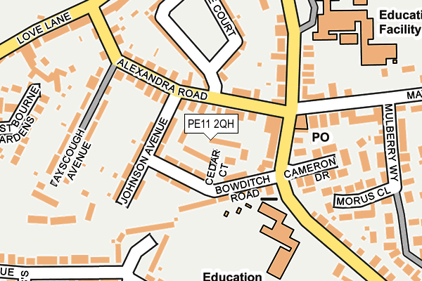 PE11 2QH map - OS OpenMap – Local (Ordnance Survey) PE11 2QH map - OS OpenMap – Local (Ordnance Survey)