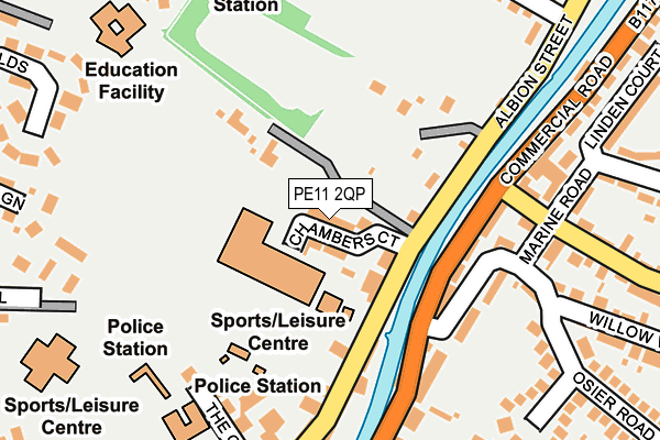 PE11 2QP map - OS OpenMap – Local (Ordnance Survey) PE11 2QP map - OS OpenMap – Local (Ordnance Survey)