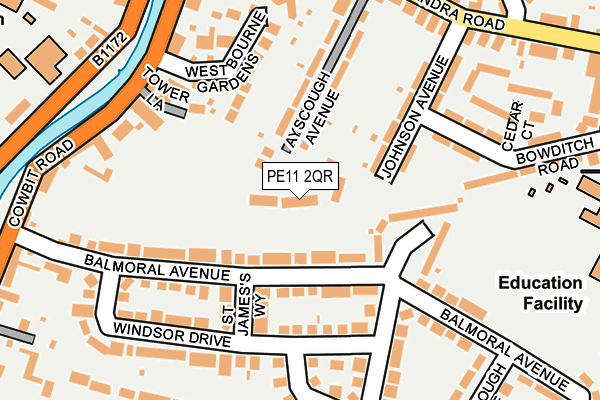 PE11 2QR map - OS OpenMap – Local (Ordnance Survey) PE11 2QR map - OS OpenMap – Local (Ordnance Survey)
