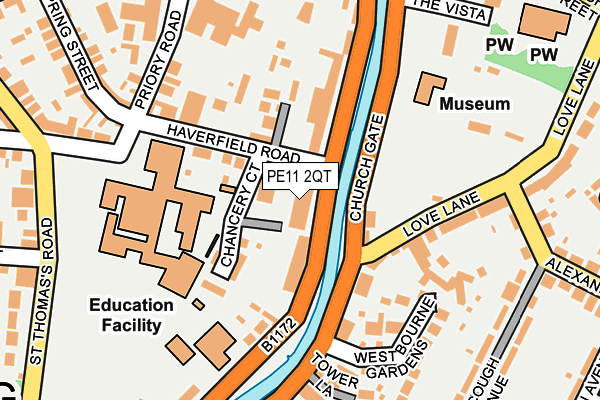 PE11 2QT map - OS OpenMap – Local (Ordnance Survey) PE11 2QT map - OS OpenMap – Local (Ordnance Survey)