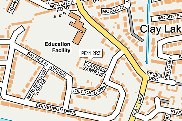 PE11 2RZ map - OS OpenMap – Local (Ordnance Survey) PE11 2RZ map - OS OpenMap – Local (Ordnance Survey)