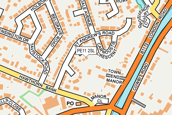 PE11 2SL map - OS OpenMap – Local (Ordnance Survey) PE11 2SL map - OS OpenMap – Local (Ordnance Survey)