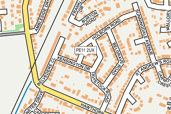 PE11 2UX map - OS OpenMap – Local (Ordnance Survey) PE11 2UX map - OS OpenMap – Local (Ordnance Survey)