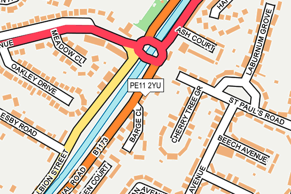 PE11 2YU map - OS OpenMap – Local (Ordnance Survey) PE11 2YU map - OS OpenMap – Local (Ordnance Survey)