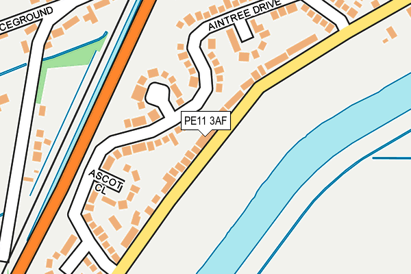 PE11 3AF map - OS OpenMap – Local (Ordnance Survey) PE11 3AF map - OS OpenMap – Local (Ordnance Survey)