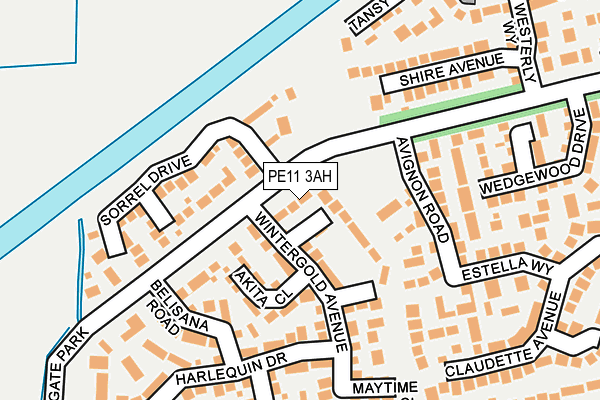 PE11 3AH map - OS OpenMap – Local (Ordnance Survey) PE11 3AH map - OS OpenMap – Local (Ordnance Survey)