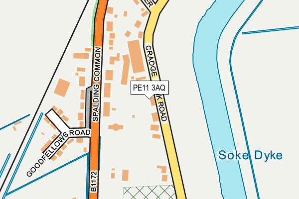 PE11 3AQ map - OS OpenMap – Local (Ordnance Survey)