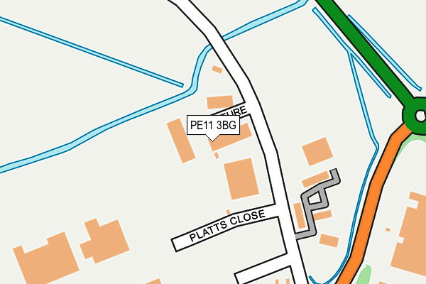 PE11 3BG map - OS OpenMap – Local (Ordnance Survey) PE11 3BG map - OS OpenMap – Local (Ordnance Survey)
