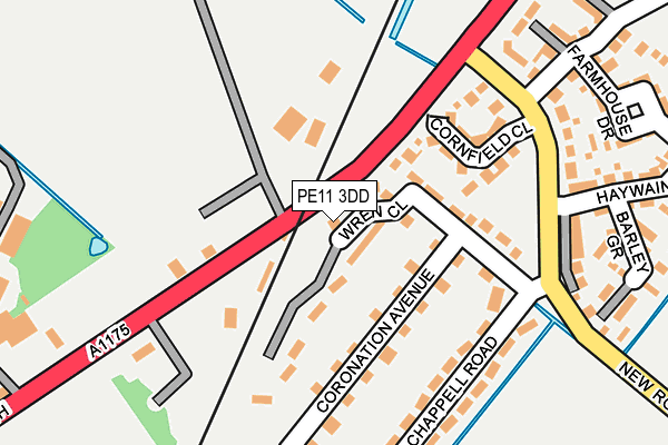 PE11 3DD map - OS OpenMap – Local (Ordnance Survey) PE11 3DD map - OS OpenMap – Local (Ordnance Survey)