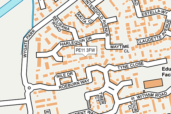 PE11 3FW map - OS OpenMap – Local (Ordnance Survey) PE11 3FW map - OS OpenMap – Local (Ordnance Survey)