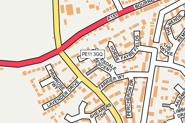 PE11 3GQ map - OS OpenMap – Local (Ordnance Survey) PE11 3GQ map - OS OpenMap – Local (Ordnance Survey)
