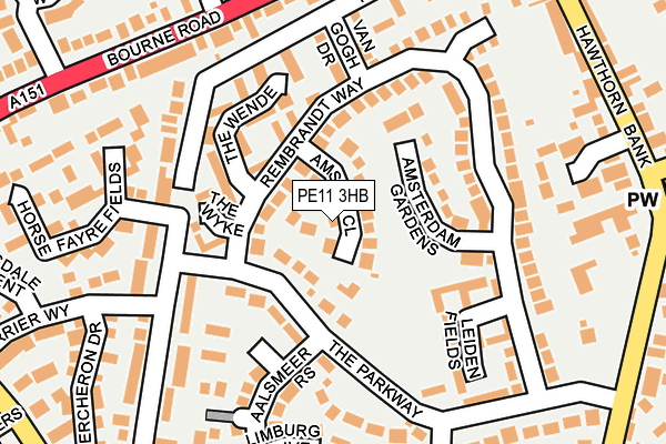PE11 3HB map - OS OpenMap – Local (Ordnance Survey) PE11 3HB map - OS OpenMap – Local (Ordnance Survey)