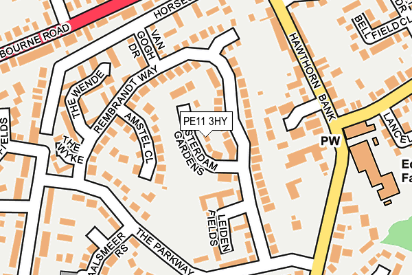 PE11 3HY map - OS OpenMap – Local (Ordnance Survey) PE11 3HY map - OS OpenMap – Local (Ordnance Survey)