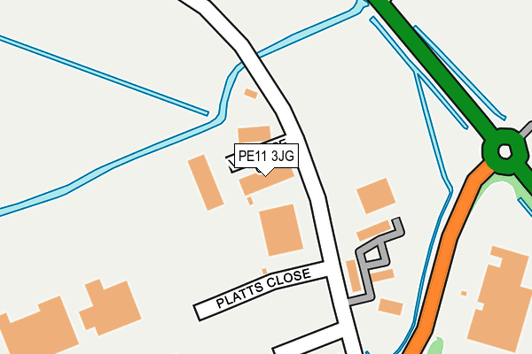 PE11 3JG map - OS OpenMap – Local (Ordnance Survey) PE11 3JG map - OS OpenMap – Local (Ordnance Survey)