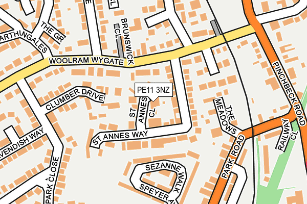 PE11 3NZ map - OS OpenMap – Local (Ordnance Survey) PE11 3NZ map - OS OpenMap – Local (Ordnance Survey)