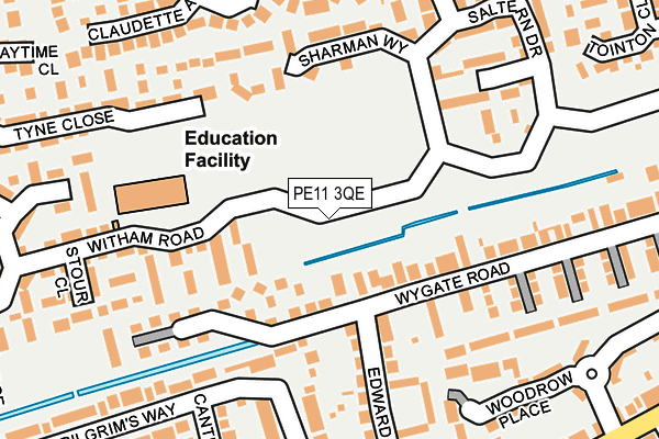 PE11 3QE map - OS OpenMap – Local (Ordnance Survey)