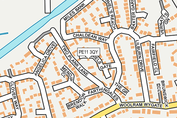 PE11 3QY map - OS OpenMap – Local (Ordnance Survey) PE11 3QY map - OS OpenMap – Local (Ordnance Survey)