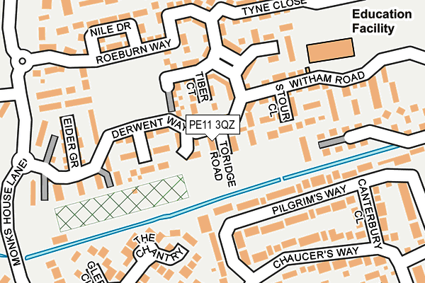 PE11 3QZ map - OS OpenMap – Local (Ordnance Survey) PE11 3QZ map - OS OpenMap – Local (Ordnance Survey)