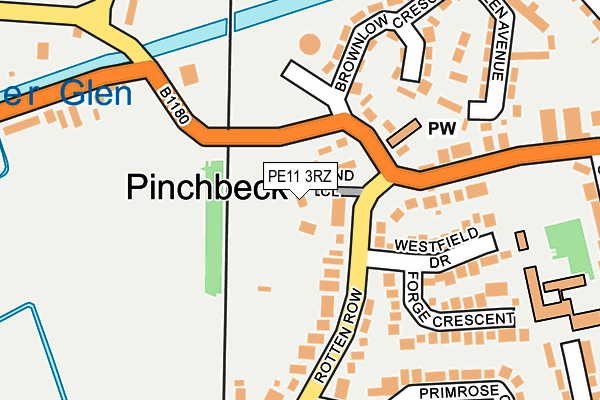 PE11 3RZ map - OS OpenMap – Local (Ordnance Survey) PE11 3RZ map - OS OpenMap – Local (Ordnance Survey)