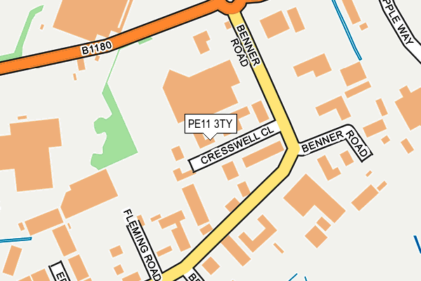 PE11 3TY map - OS OpenMap – Local (Ordnance Survey) PE11 3TY map - OS OpenMap – Local (Ordnance Survey)
