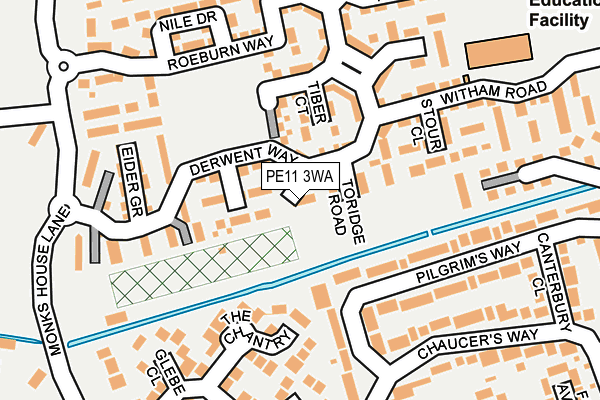 PE11 3WA map - OS OpenMap – Local (Ordnance Survey) PE11 3WA map - OS OpenMap – Local (Ordnance Survey)