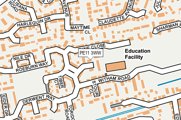 PE11 3WW map - OS OpenMap – Local (Ordnance Survey) PE11 3WW map - OS OpenMap – Local (Ordnance Survey)