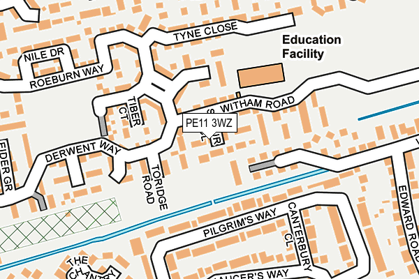 PE11 3WZ map - OS OpenMap – Local (Ordnance Survey) PE11 3WZ map - OS OpenMap – Local (Ordnance Survey)
