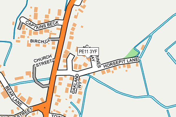 PE11 3YF map - OS OpenMap – Local (Ordnance Survey) PE11 3YF map - OS OpenMap – Local (Ordnance Survey)