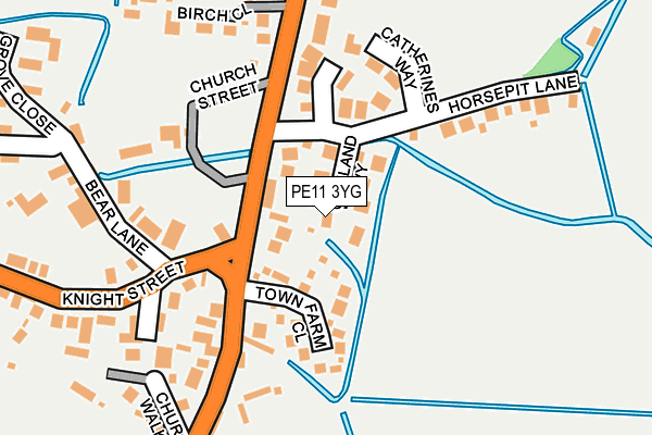 PE11 3YG map - OS OpenMap – Local (Ordnance Survey)