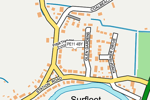 PE11 4BY map - OS OpenMap – Local (Ordnance Survey)