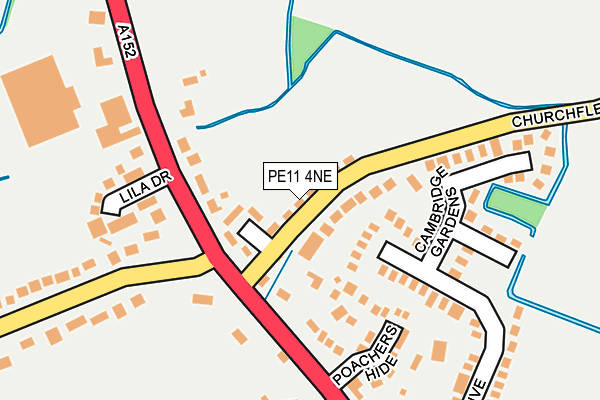 PE11 4NE map - OS OpenMap – Local (Ordnance Survey) PE11 4NE map - OS OpenMap – Local (Ordnance Survey)
