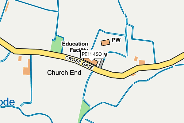 PE11 4SQ map - OS OpenMap – Local (Ordnance Survey)