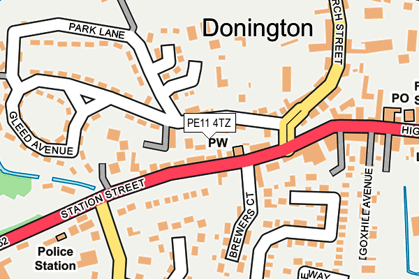 PE11 4TZ map - OS OpenMap – Local (Ordnance Survey) PE11 4TZ map - OS OpenMap – Local (Ordnance Survey)