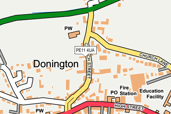 PE11 4UA map - OS OpenMap – Local (Ordnance Survey) PE11 4UA map - OS OpenMap – Local (Ordnance Survey)